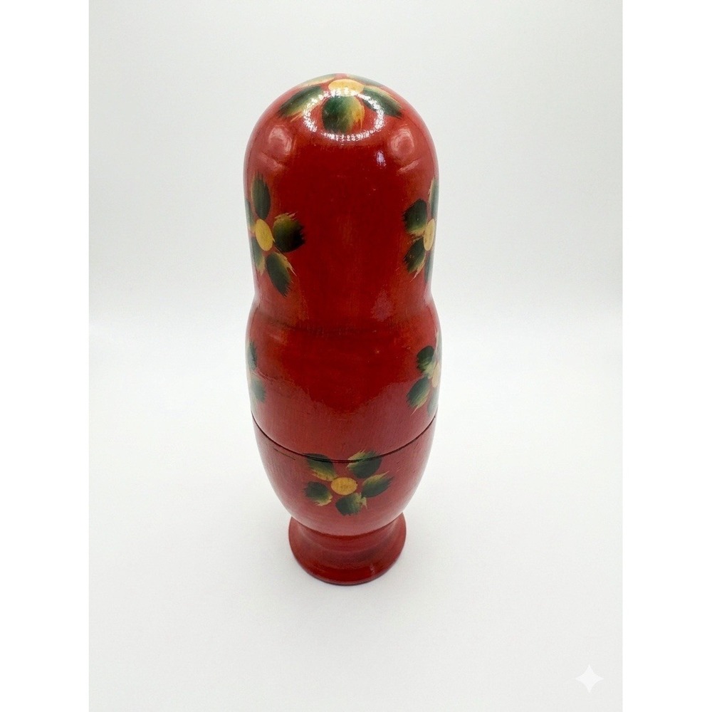 Vintage Nesting Dolls Vintage Indian Matryoshka Hand Painted Wood Stacking Set - Picture 6 of 9